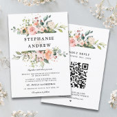 Invitation Pastel Pink Blush Rose Floral Mariage botanique