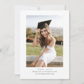 Invitation Pastel Pink Boho Fleur sauvage fête de graduation (Dos)