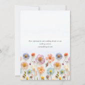 Invitation Pastel Pink Boho Fleur sauvage Floral Mariage (Dos)
