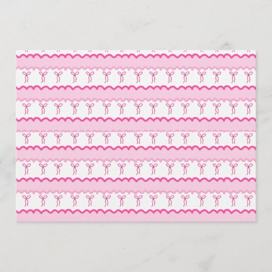 Invitation Pastel Pink Bow Seamless Pattern – Cute Aesthetic (Devant)