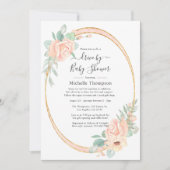 Invitation Pastel Pink Floral Drive Par Douche (Devant)