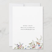 Invitation Pastel Pink Floral Fleurs sauvages (Dos)