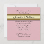 Invitation Pastel Pink Gold Simple 50e anniversaire (Dos)