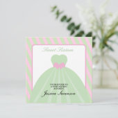 Invitation Pastel Pink & Green Forge Sweet sixteen (Debout devant)