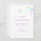 Invitation Pastel Pink Lavender Horse Anniversaire Personnali (Dos)