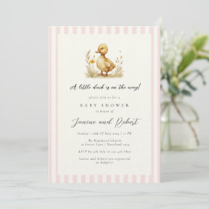 Invitation Pastel Pink Little Duck est sur le Baby shower Way