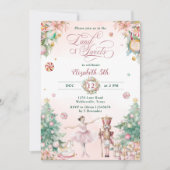 Invitation Pastel Pink Nutcracker Terre de sucreries Annivers (Devant)