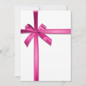 Invitation Pastel Pink Satin Ribbon Bow Sweet 16 Party (Dos)