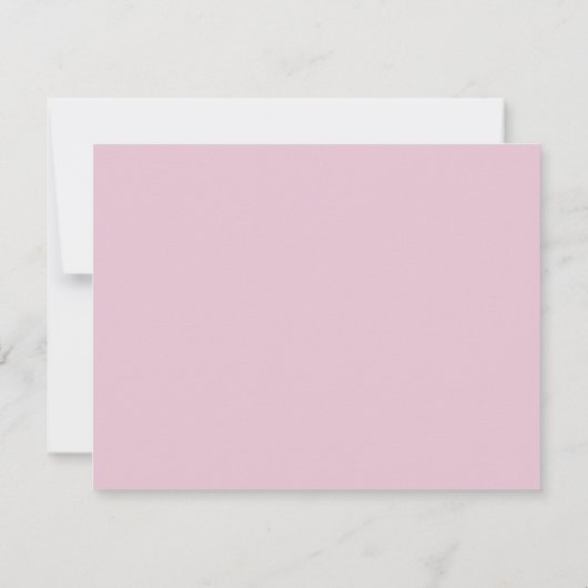 Invitation pastel pink wavy border note card (Dos)