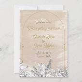 Invitation Pastel Pink Wedding Save the Date Card (Devant)