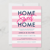 Invitation Pastel Pink & White Blue House Party (Devant)