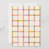 Invitation Pastel Plaid "Two Many Fun" 2e anniversaire (Dos)