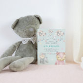 Invitation Pastel Plush Toys Virtual Birthday Party