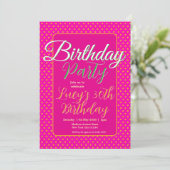 Invitation Pastel Polka Dots Birthday Party (Debout devant)