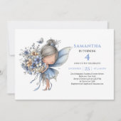 Invitation pastel pour les 4 ans de la Fée Bleue M (Devant)