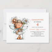 Invitation pastel pour les 4 ans de la Fée Caprice (Devant)