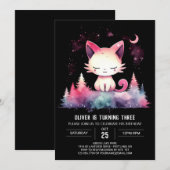 Invitation Pastel Printable Chat Anniversaire (Devant / Derrière)