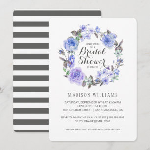 Invitation Pastel Purple Aquarelle Florale Fête des mariées