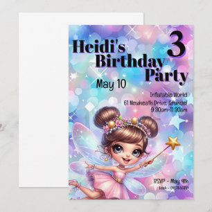 Invitation Pastel Purple Fairy Magique Anniversaire