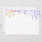 Invitation Pastel Purple Gold Floral First Communal Photo (Dos)