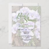Invitation Pastel Purple Pansies Photo Fête des mariées Modèl (Devant)