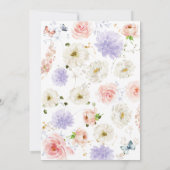 Invitation Pastel Purple Papillon rose Anniversaire (Dos)