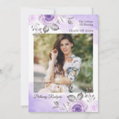 Invitation Pastel Purple RN École de soins infirmiers photo (Dos)