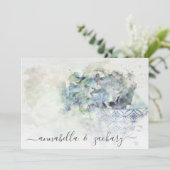 Invitation *~* Pastel QR AR26 Fleurs PHOTO MARIAGE RSVP  (Debout devant)