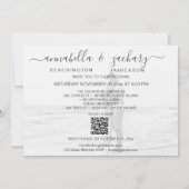 Invitation *~* Pastel QR AR26 Fleurs PHOTO MARIAGE RSVP  (Dos)