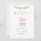Invitation Pastel Rainbow Anniversaire de enfant Party (Devant)