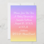 Invitation Pastel Rainbow Baby shower rose bleu pourpre 4Aman (Devant)