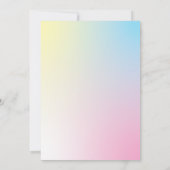 Invitation Pastel Rainbow Baby shower Simple Moderne (Dos)
