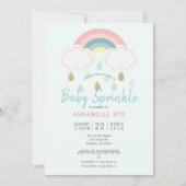 Invitation Pastel Rainbow Baby Sprinkle Douche (Devant)