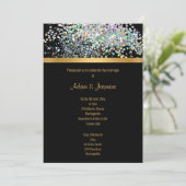 INVITATION PASTEL RAINBOW BLACK OR MARIAGE (Debout devant)