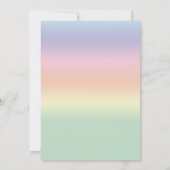 Invitation Pastel Rainbow Butterlfies Surprise fête d'anniver (Dos)
