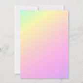 Invitation Pastel Rainbow Cat Unicorn Baby shower (Dos)