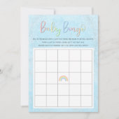 Invitation Pastel Rainbow & Clouds Baby Bingo (Devant)