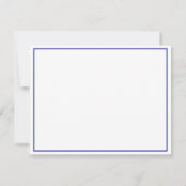 Invitation Pastel Rainbow Navy Blue Border Nursery Note Card (Dos)