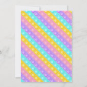 Invitation Pastel Rainbow Pop It Fidget Toy Anniversaire (Dos)