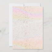 Invitation Pastel Rainbow Sequin Glitter Unicorn One Magical  (Dos)