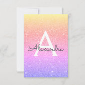 Invitation Pastel Rainbow Sparkle Parties scintillant 50e ann (Devant)