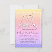 Invitation Pastel Rainbow Sparkle Parties scintillant 50e ann (Dos)