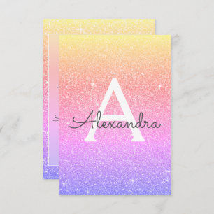 Invitation Pastel Rainbow Sparkle Parties scintillant 50e ann