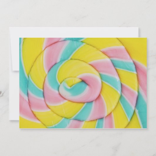 Invitation Pastel Rainbow Spiral Candy Anniversaire (Dos)
