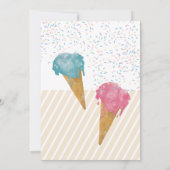 Invitation Pastel Retro Glace Cream Genre Revevela Party (Dos)