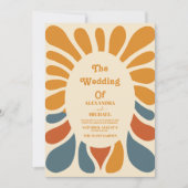 Invitation Pastel Retro Mariage des années 1970 (Devant)