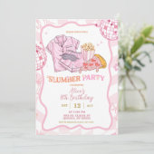 Invitation Pastel Retro Slumber Party Girl Birthday (Debout devant)