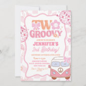 Invitation Pastel Retro Van Deux Super 2e fête d'anniversaire (Devant)