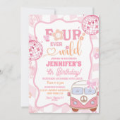 Invitation Pastel Retro Van Fourever Anniversaire Super sauva (Devant)