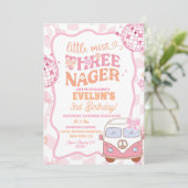 Invitation Pastel Retro Van Super Little Miss Trois (Debout devant)
